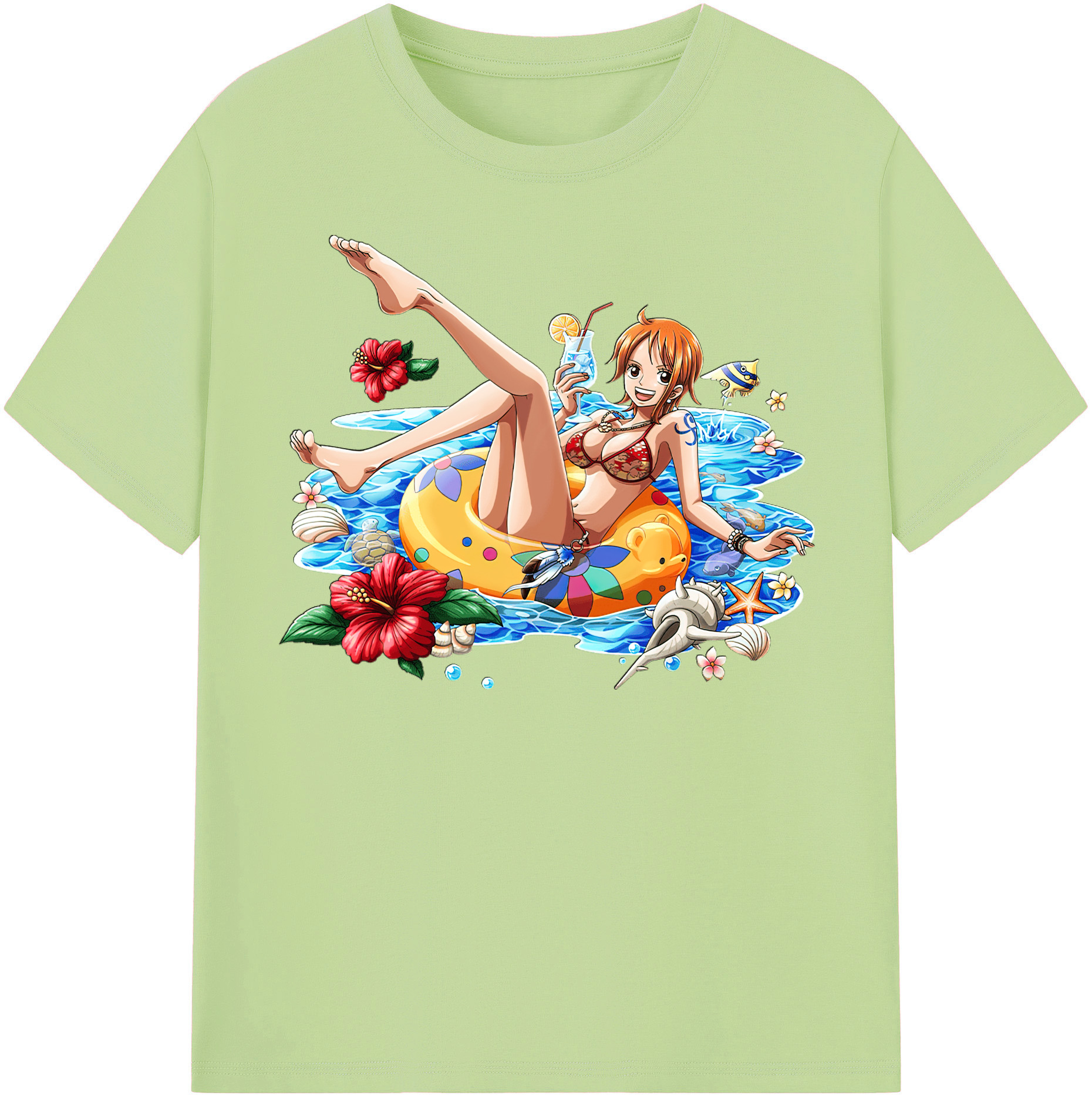ワンピース ナミ ONE PIECE Nami 綿100％半袖Tシャツ（フロントプリント）